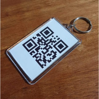 Acrylic Personalized/Customized QR code Keychain
