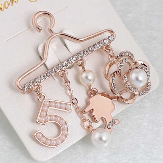 Fashion Brooch Pin Generous Pearl letter Brooch Pin Scarf Pin Top Fashion N5 Brooch For Women