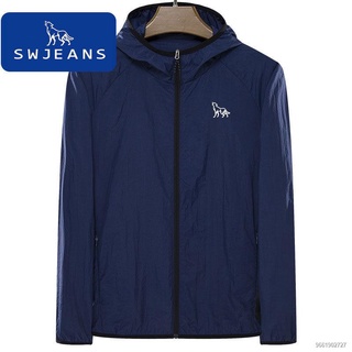 ∏✑▲SWJEANS sunscreen clothes men s UV protection hooded breathable fishing skin clothing jacket tren