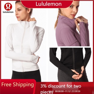 Lululemon 1860 Zipper Stand Collar Slim Top Running Fitness Sports Yoga Women's Long Sleeve Jacket