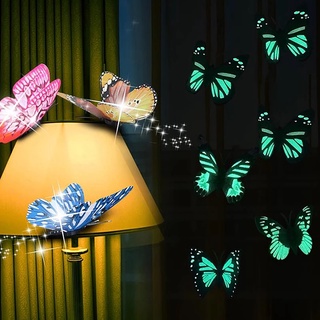 12pcs/set PVC 3D Butterfly Wall Decor Cute Butterflies Wall Stickers Art Decals Home Decoration Room Wall Stickers