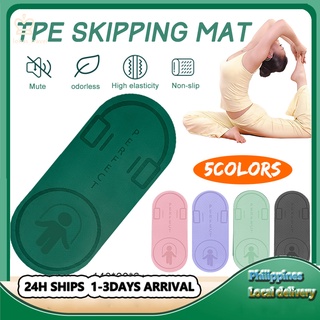 TPE Jump Rope Yoga Mat Exercise Cushioning Mute Yoga Mat Sound Insulation Shock Absorption Mat