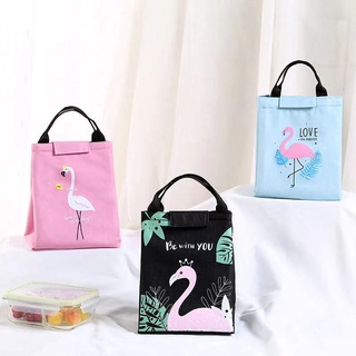 Cartoon Insulated Lunch Bag Flamingo Design portable meal bag waterproof insulation ice storage bag