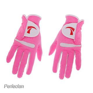 1 Pair Pink Women's Golf Gloves Cool and Comfortable - Improve Grip - 4 Sizes for Choice