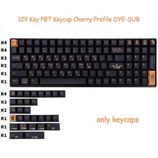 PBT Keycap 129 Keys Cherry Profile DYE-SUB GMK Pharaoh Personalized KeyCaps For Cherry MX Switch Mechanical Keyboard (1)