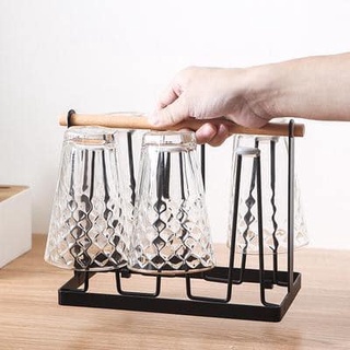 Cup Storage Rack Wrought Iron Cup Holder Creative Household Drain Cup Shelf Hanging Shelf Drainer (5)