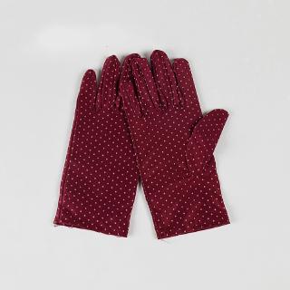 Fashion Dot Gloves Ladies Thin Short Little Stretch Gloves Spandex High Quality Sun Protection Gloves (9)