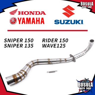50mm Yamaha MX King Sniper 150 Sniper 135 WAVE125 Stainless Exhaust Header Pipe for Motorcycle Parts