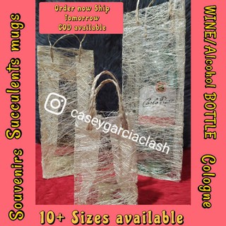 abaca bag sinamay bag for souvenir, wedding, gift, diy occasions, wine,party, decorations,crafts