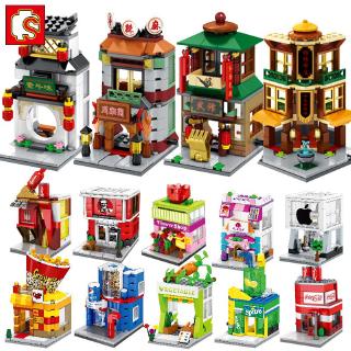 4 PCS Sembo Mini Street Building Blocks Series Lego Style