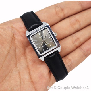 ☞✚►Casio Analog Square Black Dial Leather Watch for Women(Black)