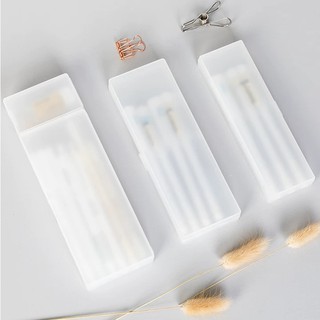 Simple Style Frosted translucent Pencil Case