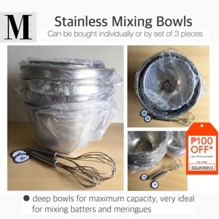 18cm, 20cm Diameter Stainless Mixing Bowl (3)