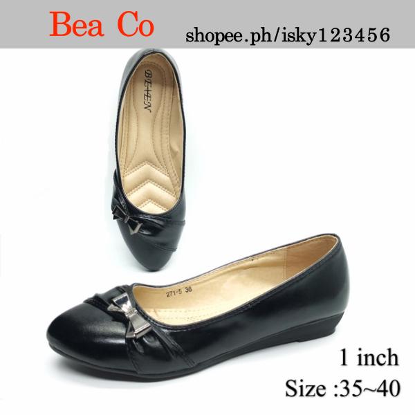 271-5 Black/School/Office/Leather Shoes for ladies