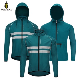 WOLFBIKE Windproof Cycling Jackets Men Breathable Reflective Rain Water Repellent Bike Bicycle Sport