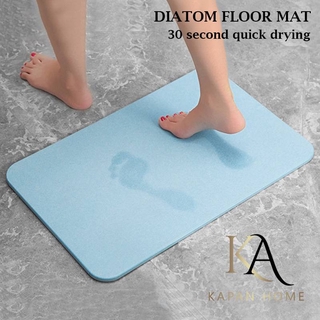 READY STOCK!!! 60x39cm 9mm thick big size natural diatom mat floor mat bathroom kitchen hard mat