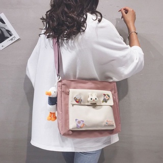 Women's Canvas Messenger Bag New Versatile Student Shoulder Bag