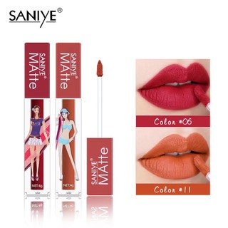 【SANIYE】Lip Gloss Matte Lip Glaze Small square tube Lip Gloss ..