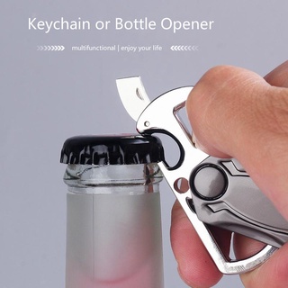 gift box❇▽Keychain Men's Waist Hanging Anti-lost Lighter Bottle Opener knife fingertip spinner Match