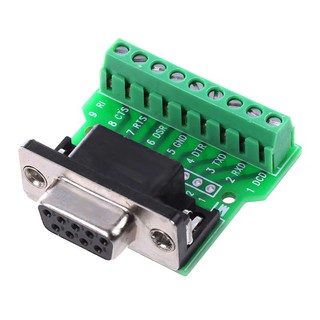 DB9 RS232 Serial to Terminal Female Adapter Connector Break