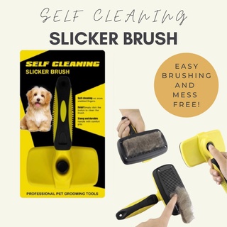 Dog Cat Hair Comb brush Pet Grooming Shedding comb Brush for Pet Self Cleaning Grooming Tool
