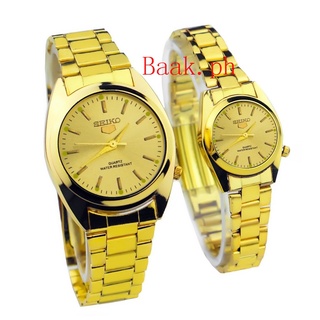 Watches☏☢couple / Gold Silver single two tone Gold strap metal watches watch
