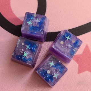 R4 Handmade Resin Keycaps for mechanical keyboard cherry mx switches OEM Starry Night Galaxy Keycap