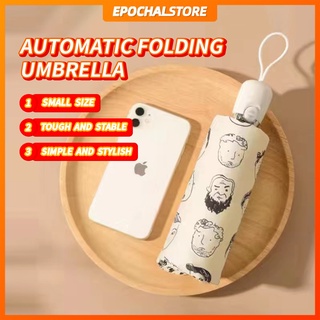 Full-Automatic Umbrella Folding Umbrella Anti-UltravioletEPOCHALYouth Umbrella Dual-Use Sun-Proof UV Protection Five Folding Small Portable Automatic Sun Umbrella