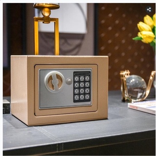 Electronic Safety Vault Safety Box with Digital Keypad Lock and Keys for Money Jewelry Random