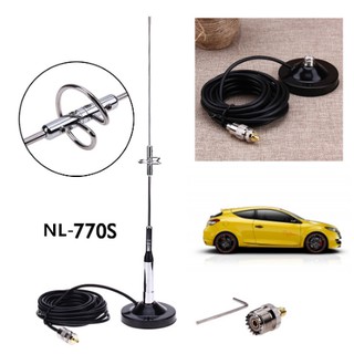 NL 770S Antenna+Magnetic Base Cable+Connector For Car Radio Two Way Radio Walkie Talkie Baofeng 888S