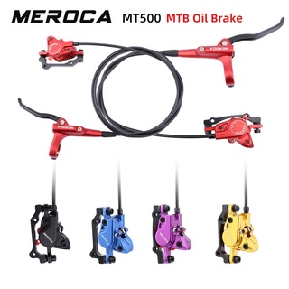 MEROCA MTB Bike Hydraulic Brake Kit 800/1400 mm MTB Bicycle Oil pressure Disc Brake Set Front and Rear With Aluminum alloy 160mm Rotors