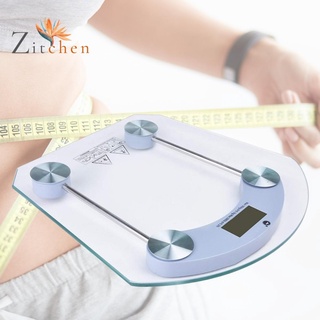 Zitchen Digital Glass Personal Human Weighing Scale Digital LCD Electronic Weighing Scale (SQUARE)
