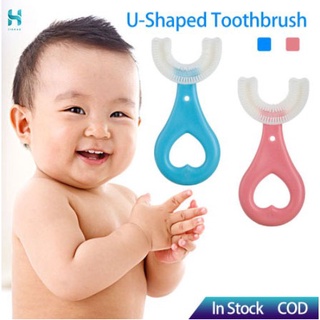 Baby essentials feeding bottles baby diapers✶JH Baby Brush U-shaped Children's Toothbrush Silica Gel