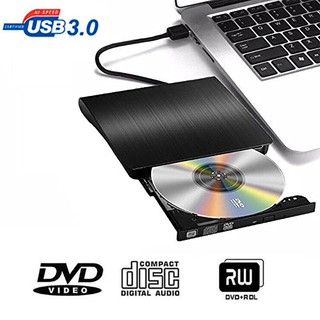 External CD/DVD Drive, USB 3.0 Ultra-Slim Portable Burner Writer, Compatible with Mac OS/Windows/Linux/XP/Vista, CD/DVD-RW Reader Write Player (1)