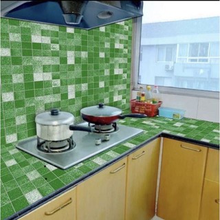 Kitchen Bathroom Self-adhesive Wall paper Waterproof Foil Stickers Anti-oil Wrap (4)