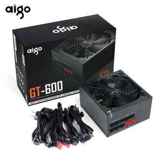 ♤▣♀Aigo Rated 600W 80PLUS BRONZE PC computer Power Supply 100-240V Full module active Gaming PSU ATX