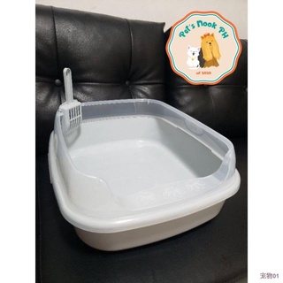 ☽Large Open Cat Litter Box LARGE ! with free scooper!