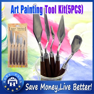 5pcs/set Mixed Palette Knife Painting Stainless Steel Scraper Spatula Art Supplies for Artist Canvas