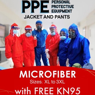 PPE Jacket & Pants PLUS SIZE (Microfiber) w/ Free KN95