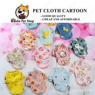 Cartoon Pet Clothes Dog Puppy Clothes Plus Fleece Sweater Dog Shirt Cat Pullover Autumn and Winter