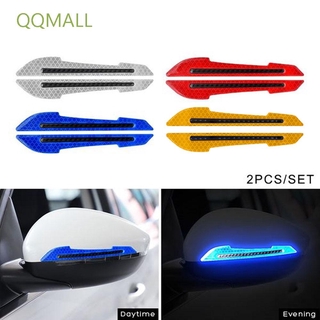QQMALL Personality Car Sticker Creative Warning Stickers Reflective Sticker Car Accessories Marking Tape Exterior Accessories Decor 2Pcs/Set Rearview Mirror Anti-Collision Strips/Multicolor