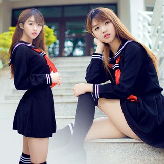 Cosplay Costume Set Navy Sailor School Uniform Dress Suit (1)