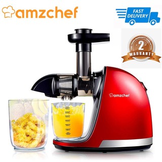 Slow Juicer,AMZCHEF Slow Masticating Juicer Extractor Professional Machine with Quiet Motor/Reverse Function,Cold Press Juicer with Brush,for High Nutrient Fruit & Vegetable Juice
