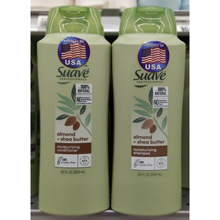 Suave Professionals Almond + Shea Butter Moisturizing Conditioner and Shampoo 828 ml