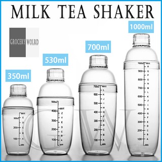 Acrylic Milk Tea Shaker Cocktail Juice Shaker Bot Blender Bar Supplies 350ml/530ml/700m High Quality