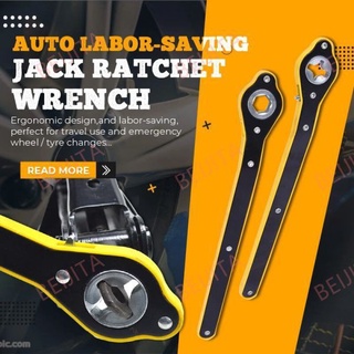 ❖▤☏Car Scissor Jack Ratchet Wrench Garage Tire Wheel Lug Wrench Handle Repair Tool