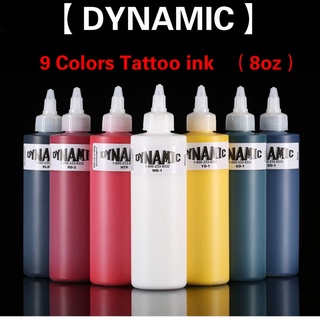 【Preferred】DYNAMIC Tattoo ink 8oz 240ml 9 Color Tattoo Supply Tattoo ink Set Tattoo ink original Professional Tattoo Tools