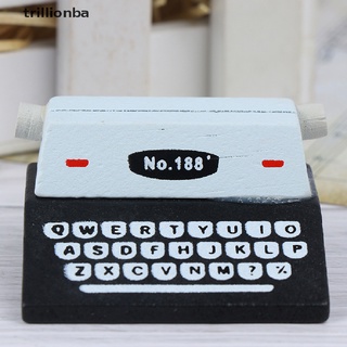 [trillionba] Coffee Vintage Wooden Typewriter Photo Card Memo Holder Stand Card Holder [trillionba]