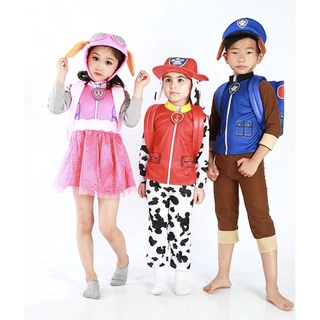 Paw Patrol Chase Marshall Skye Costume for Girls and Boys T6H7