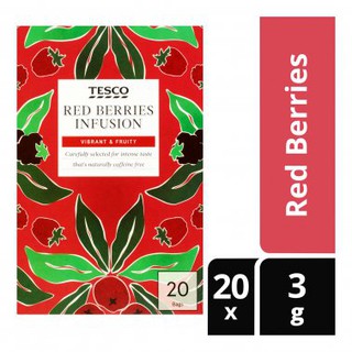 20 bags Tesco Tea Bags - Red Berries Infusion (Vibrant & Fruity) 20 bags